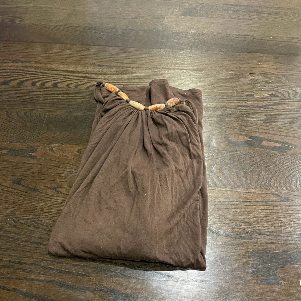Robin Piccone Brown Cover-up Dress with Beaded accent